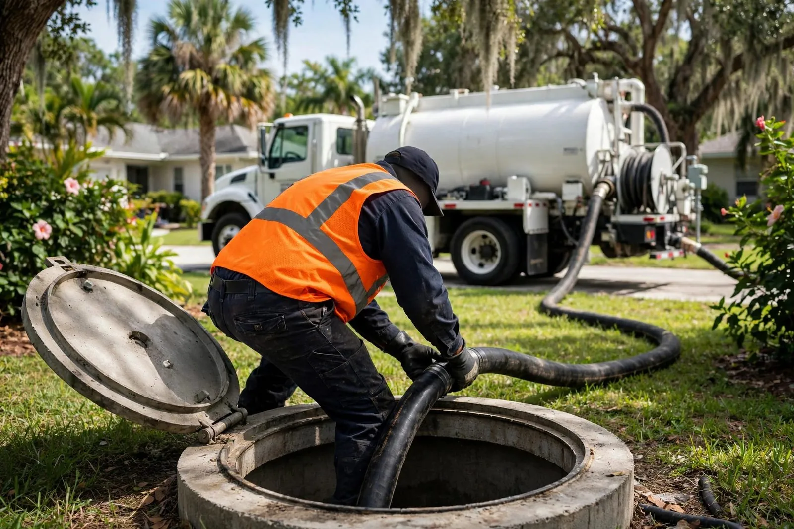 Septic tank pumping cost factors in Naples, Florida, Golden Gate Estates